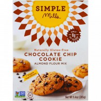 Simple Mills, Naturally Gluten-Free, Almond Flour Mix, Chocolate Chip Cookie , 9.4 oz (265 g)