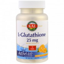 KAL, L-Glutathione, ActivMelt, Orange, 25 mg , 90 Micro Tablets