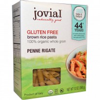 Jovial, Brown Rice Pasta, Penne Rigate, Organic, 12 oz (340 g)