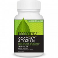 FoodScience, Coconut & Flax Oil, 90 Softgels