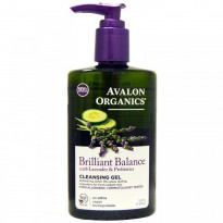Avalon Organics, Brilliant Balance, With Lavender & Prebiotics, Cleansing Gel, 8 fl oz (237 ml)