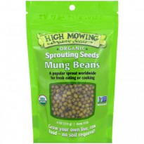 High Mowing Organic Seeds, Mung Beans, Sprouting Seeds, 4 oz (113 g)