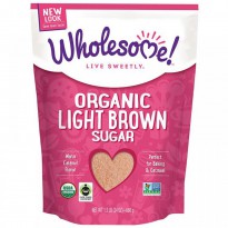 Wholesome Sweeteners, Inc., Organic Light Brown Sugar, 1.5 lbs (24 oz.) - 680 g