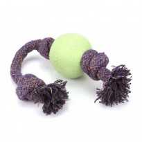 Beco Pets, Eco-Friendly Dog Ball On a Rope, Small, Green, 1 Rope
