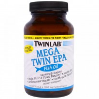 Twinlab, Mega Twin EPA Fish Oil, 1200 mg, 60 Softgels