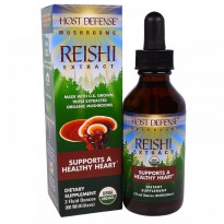 Fungi Perfecti, Host Defense Mushrooms, Organic Reishi Extract, Supports A Healthy Heart, 2 fl oz (60 ml)