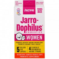 Jarrow Formulas, Jarro-Dophilus Probiotic, Women, 5 Billion, 10 Enteric Coated Veggie Caps