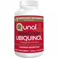 Qunol, Mega CoQ10 Ubiquinol, 100 mg, 60 Softgels