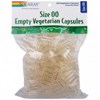 Solaray, Empty Vegetarian Capsules Size 00, 500 Veggie Caps