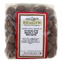 Bergin Fruit and Nut Company, Chocolate Double Dip Peanuts, 16 oz (454 g)