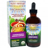 Fungi Perfecti, Host Defense Mushrooms, Organic MyCommunity Extract, Comprehensive Immune Support , 4 fl oz (120 ml)