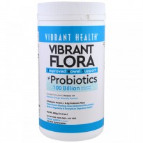 Vibrant Health, Vibrant Flora, Improved Bowel Support, Probiotics,Version 1.0,  Mandarin Orange, 14.3 oz (406 g)
