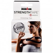 Strengthtape, Kinesiology Tape, Black, 20 Precut Strips