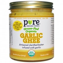 Pure Indian Foods, Grass-Fed Organic Garlic Ghee, 7.8 oz (220 g)