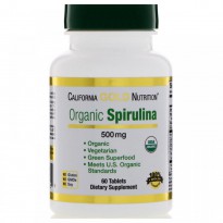 California Gold Nutrition, Spirulina, USDA Certified Organic, Vegetarian, 500 mg, 60 Tablets 3