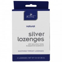 Activz, Natural Silver Lozenges, 21 Lozenges, 3.4 oz (95 g)