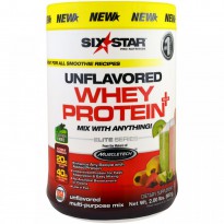 Six Star, Elite Series Whey Protein Plus, Unflavored, 2.00 lbs (907 g)