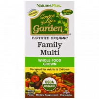 Nature's Plus, Source of Life, Organic Family Multi, Mixed Berry Flavor, 60 Veggie Chewables