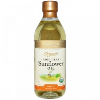 Spectrum Naturals, Organic High Heat Sunflower Oil, Refined, 16 fl oz (473 ml)