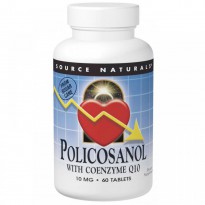 Source Naturals, Policosanol with Coenzyme Q10, 10 mg, 60 Tablets