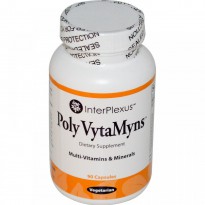 InterPlexus Inc., Poly VytaMyns, Multi-Vitamins & Minerals, 90 Capsules
