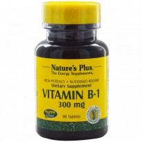 Nature's Plus, Vitamin B-1, 300 mg, 90 Tablets
