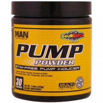 MAN Sports, Pump Powder, Stim-Free Pump Inducer, Sour Batch, 7.94 oz (225 g)
