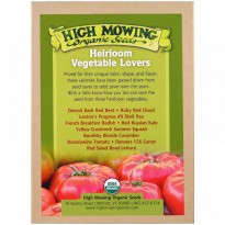 High Mowing Organic Seeds, Heirloom Vegetable Lovers, Organic Seed Collection, Variety Pack, 10 Packets