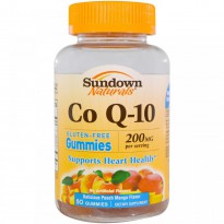 Sundown Naturals, Co Q-10, 200 mg, Peach Mango Flavor, 50 Gummies