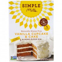 Simple Mills, Naturally Gluten-Free, Almond Flour Mix, Vanilla Cupcake & Cake , 11.5 oz (327 g)