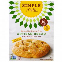 Simple Mills, Naturally Gluten-Free, Almond Flour Mix, Artisan Bread, 10.4 oz (294 g)