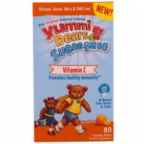 Hero Nutritional Products, Yummi Bears, Vitamin C, Sugar Free, All Natural Fruit Flavors, 60 Gummy Bears