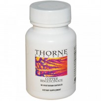 Thorne Research, Copper Bisglycinate, 60 Vegetarian Capsules