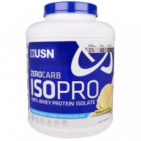 USN, Zero Carb ISOPRO, 100% Whey Protein Isolate, Vanilla Ice Cream, 4 lbs (1814.4 g)