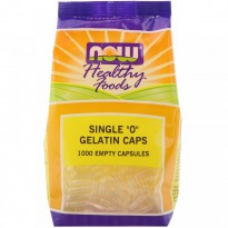 Now Foods, Single "0" Gelatin Caps, 1000 Empty Capsules