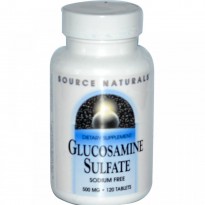 Source Naturals, Glucosamine Sulfate, Sodium Free, 500 mg, 120 Tablets