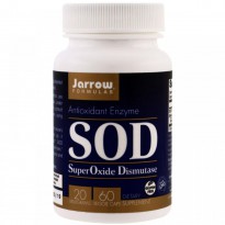 Jarrow Formulas, SuperOxide Dismutase (SOD), 20 mg, 60 Veggie Caps